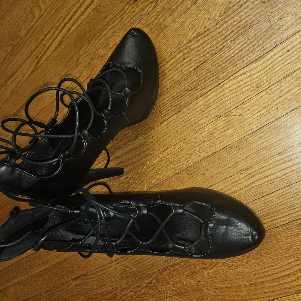 Torrid Black Heeled Lace-Up Shoes